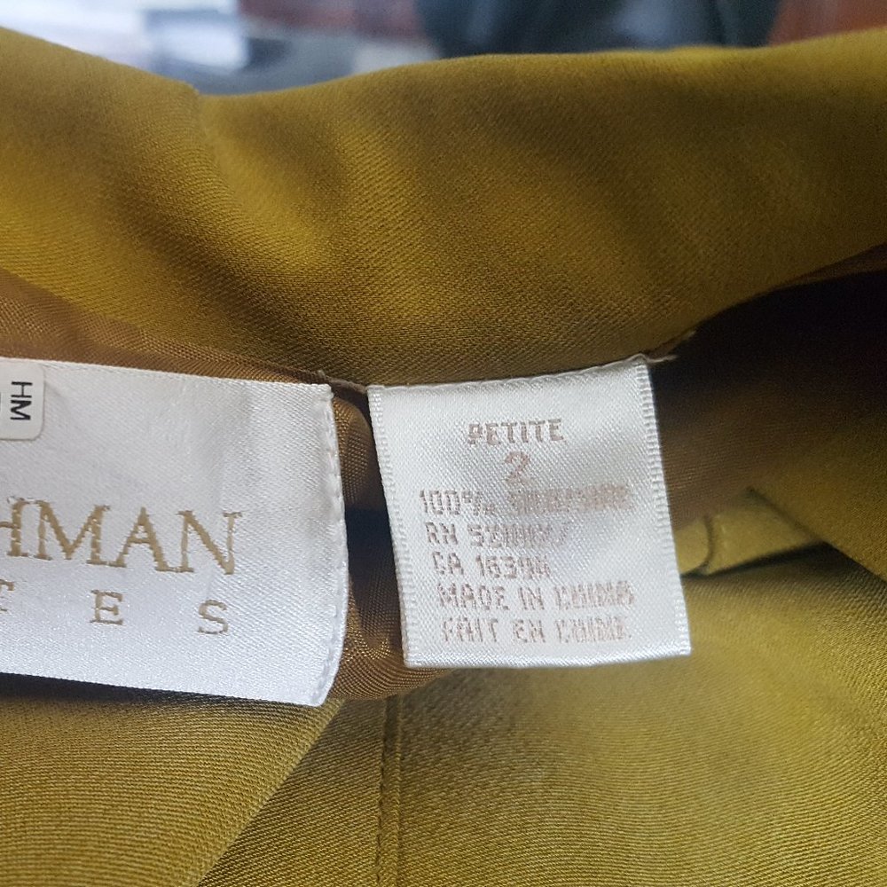 Dana Buchman Chartreuse Silk Jacket - Picture 10 of 10